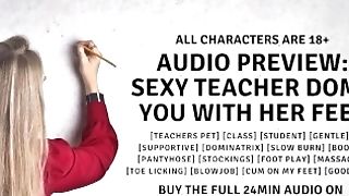 Audio Preview: Sexy Tutor Doms You With Her Feet